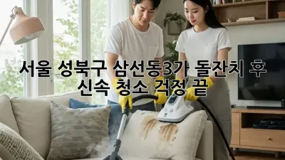 서울 성북구 삼선동3가 돌잔치 후 신속 청소? 걱정 끝!