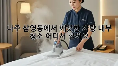 나주 삼영동에서 깨끗한 차량 내부 청소, 어디서 할까요?